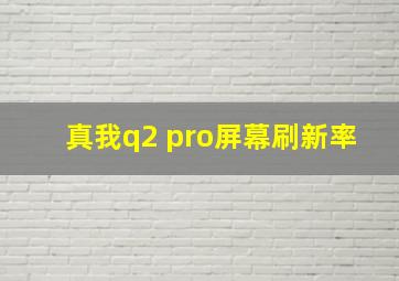 真我q2 pro屏幕刷新率